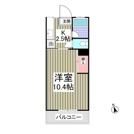 ニュー双葉マンション2号棟の物件間取画像